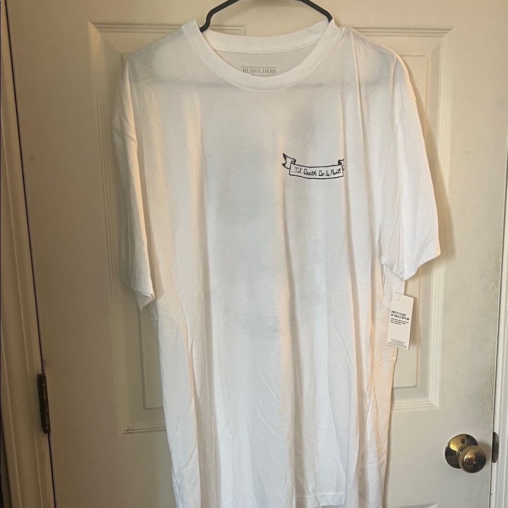 White Graphic Tee Till Death Do Us Part